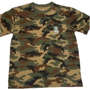 Lurking Class by Sketchy Tank Camouflaged Tee Shirt SZ Medium Heavy Hunting